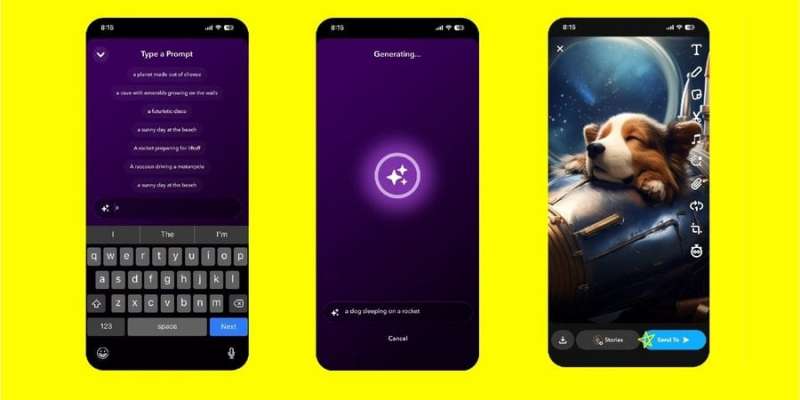 Ще більше ШІ. У&nbsp;Snapchat з&rsquo;явився власний генератор зображень