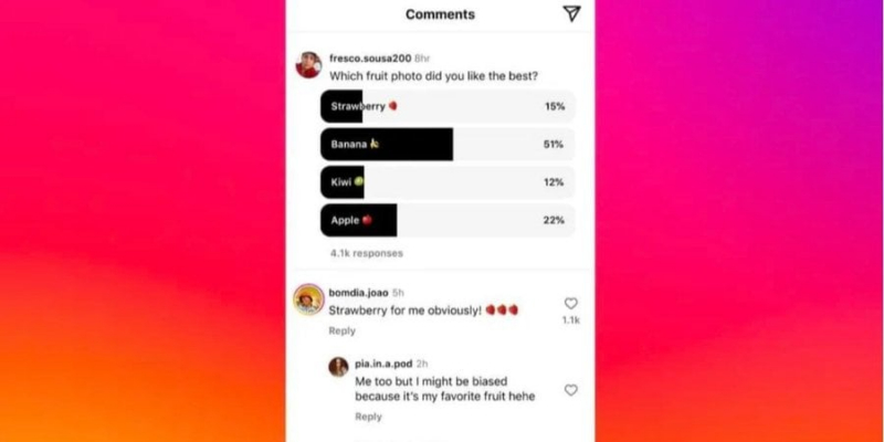 Голосування у коментарях. У Instagram анонсували нову функцію опитування